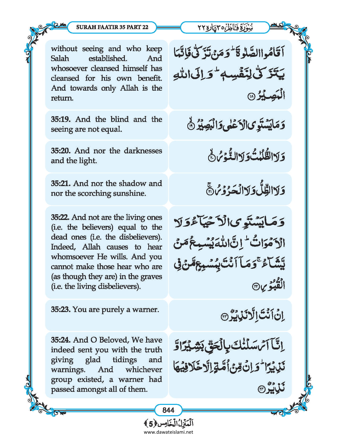 Surah Fatir in English, Listen Audio Mp3 & Download English PDF