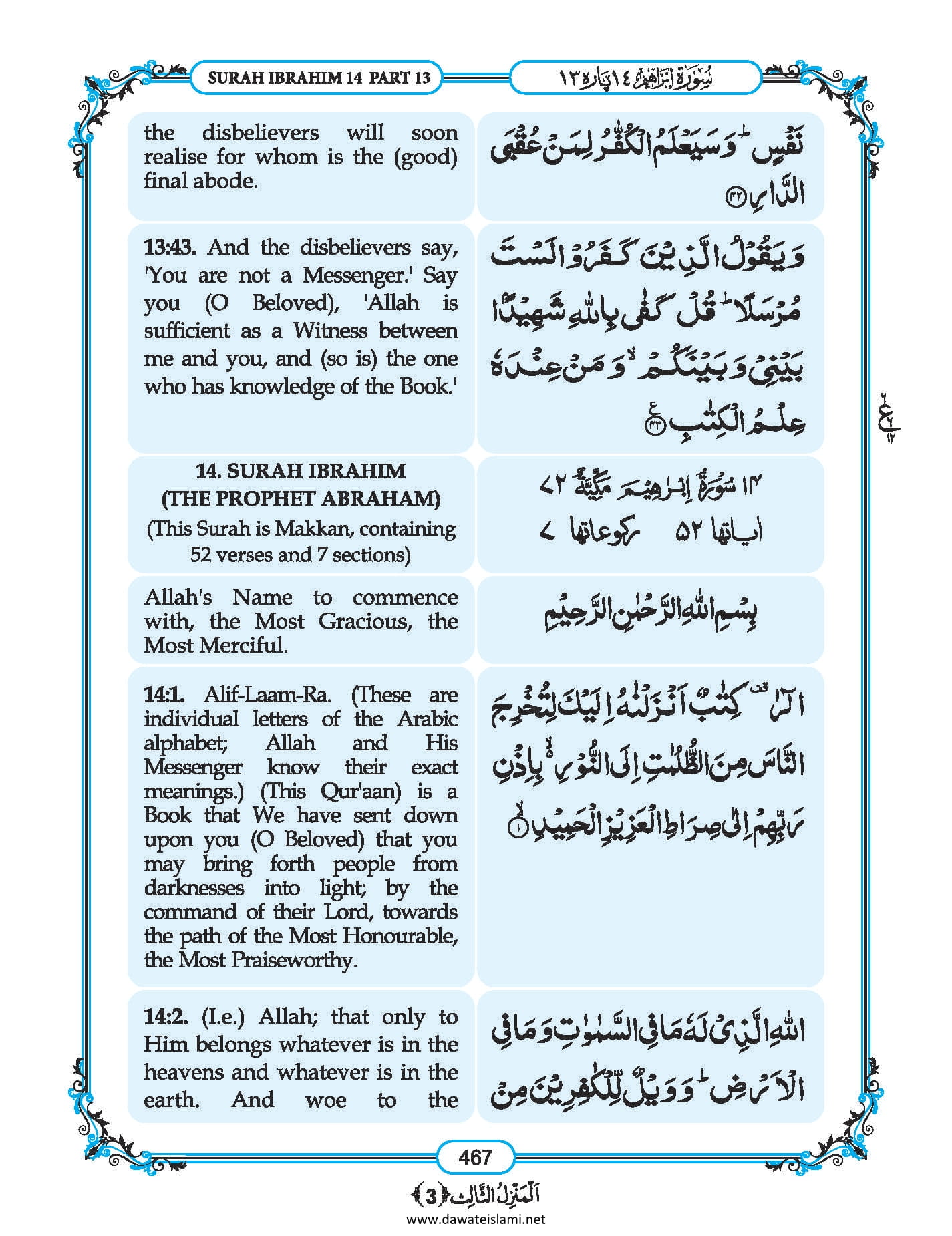 Surah Ibrahim in English, Listen Audio Mp3 & Download English PDF