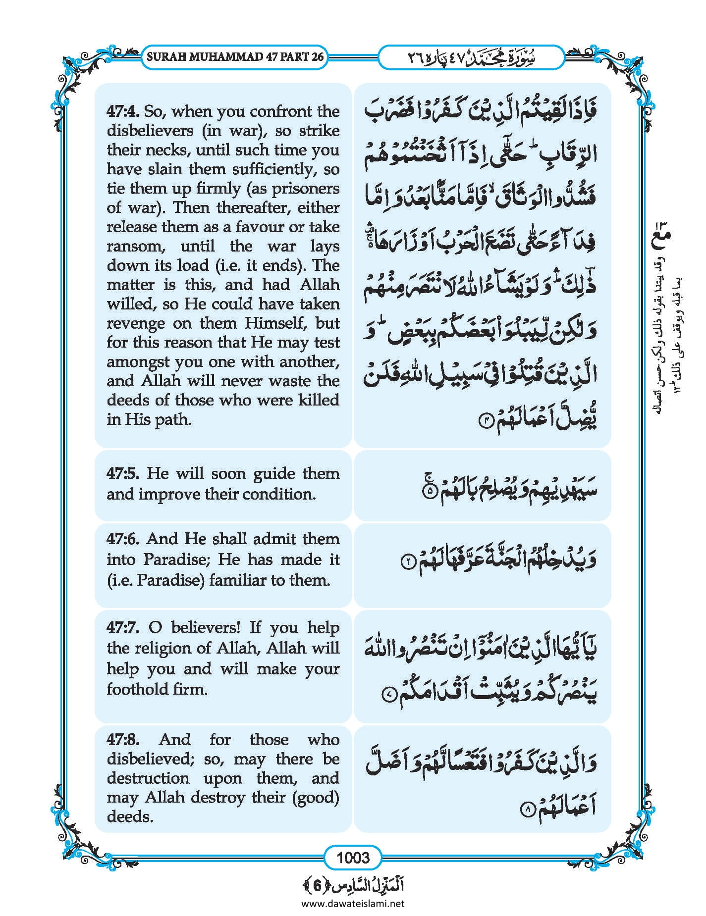 Surah Muhammad in English, Listen Audio Mp3 & Download English PDF