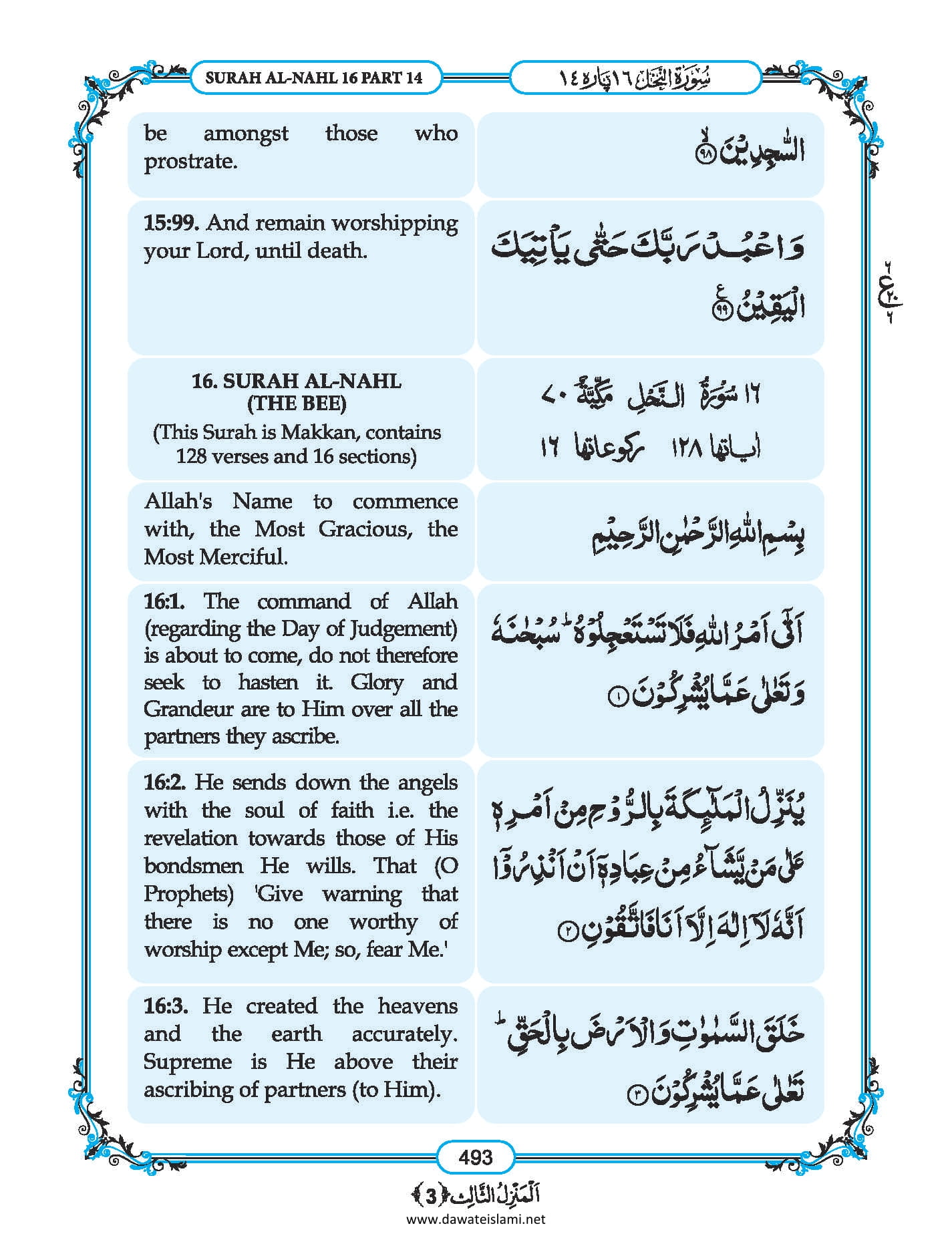 Surah Nahl in English, Listen Audio Mp3 & Download English PDF