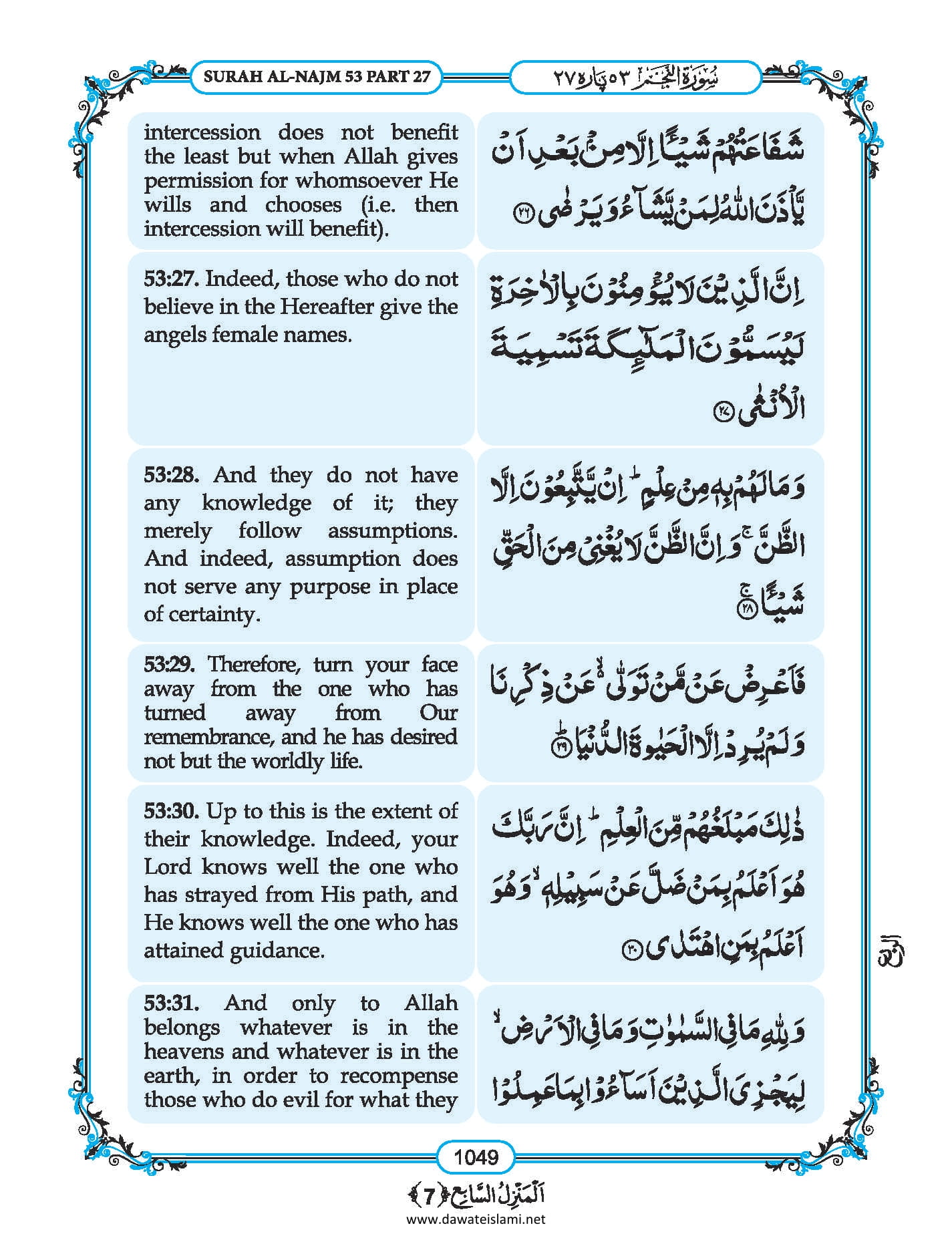 Surah Najm in English, Listen Audio Mp3 & Download English PDF