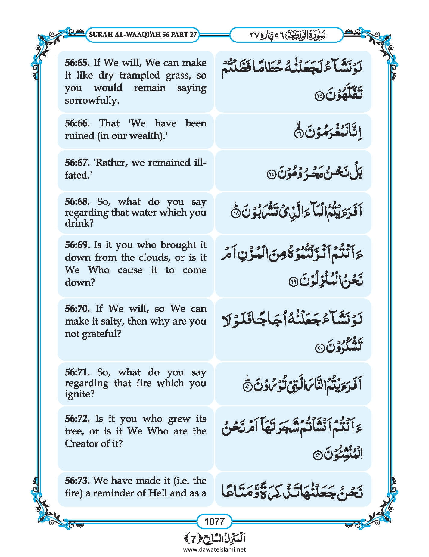 Surah Waqiah in English, Listen Audio Mp3 & Download English PDF